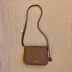 Taupe Michael Kors cross body purse